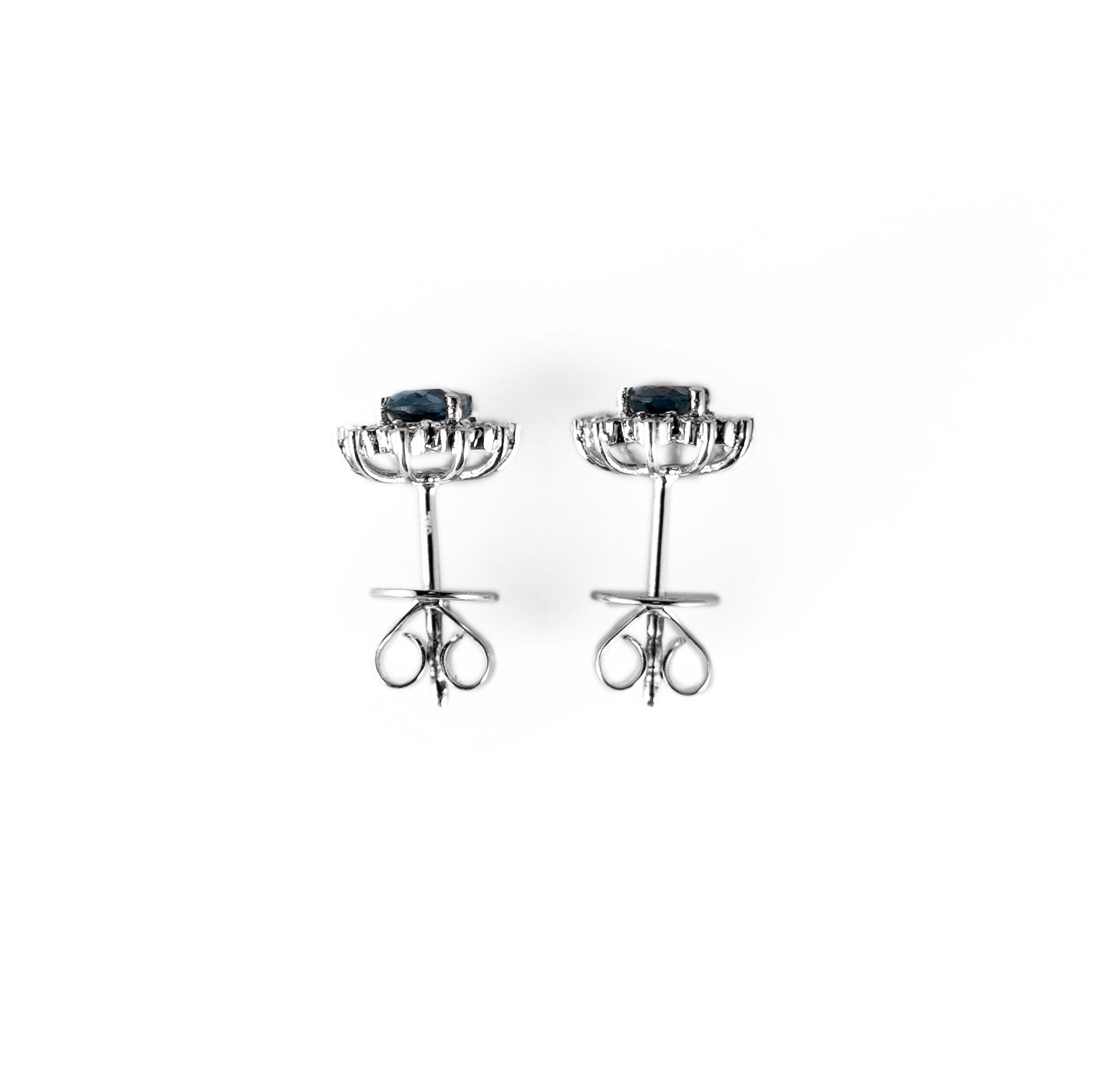 BLUE TOPAZ DIAMOND EARRINGS
