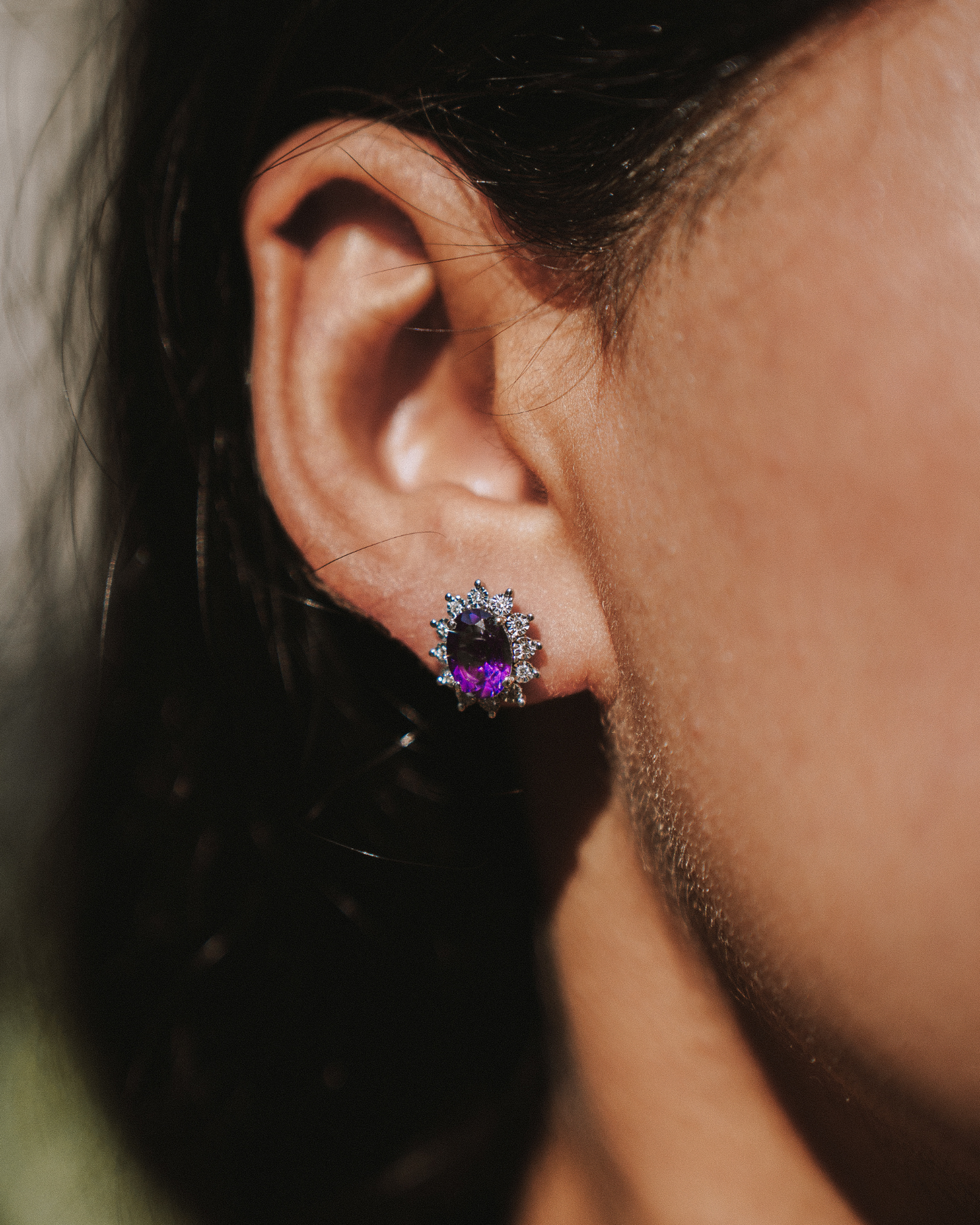 AMETHYST DIANA EARRINGS