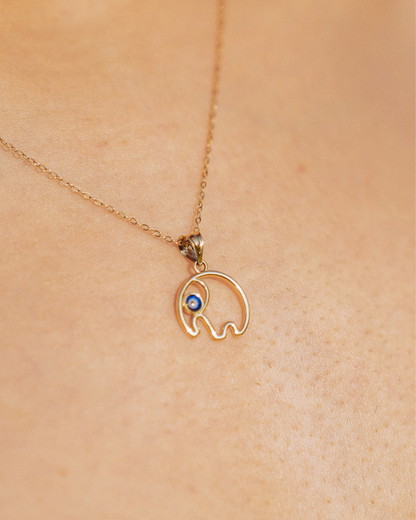 ELEPHANT BLUE EYE PENDANT