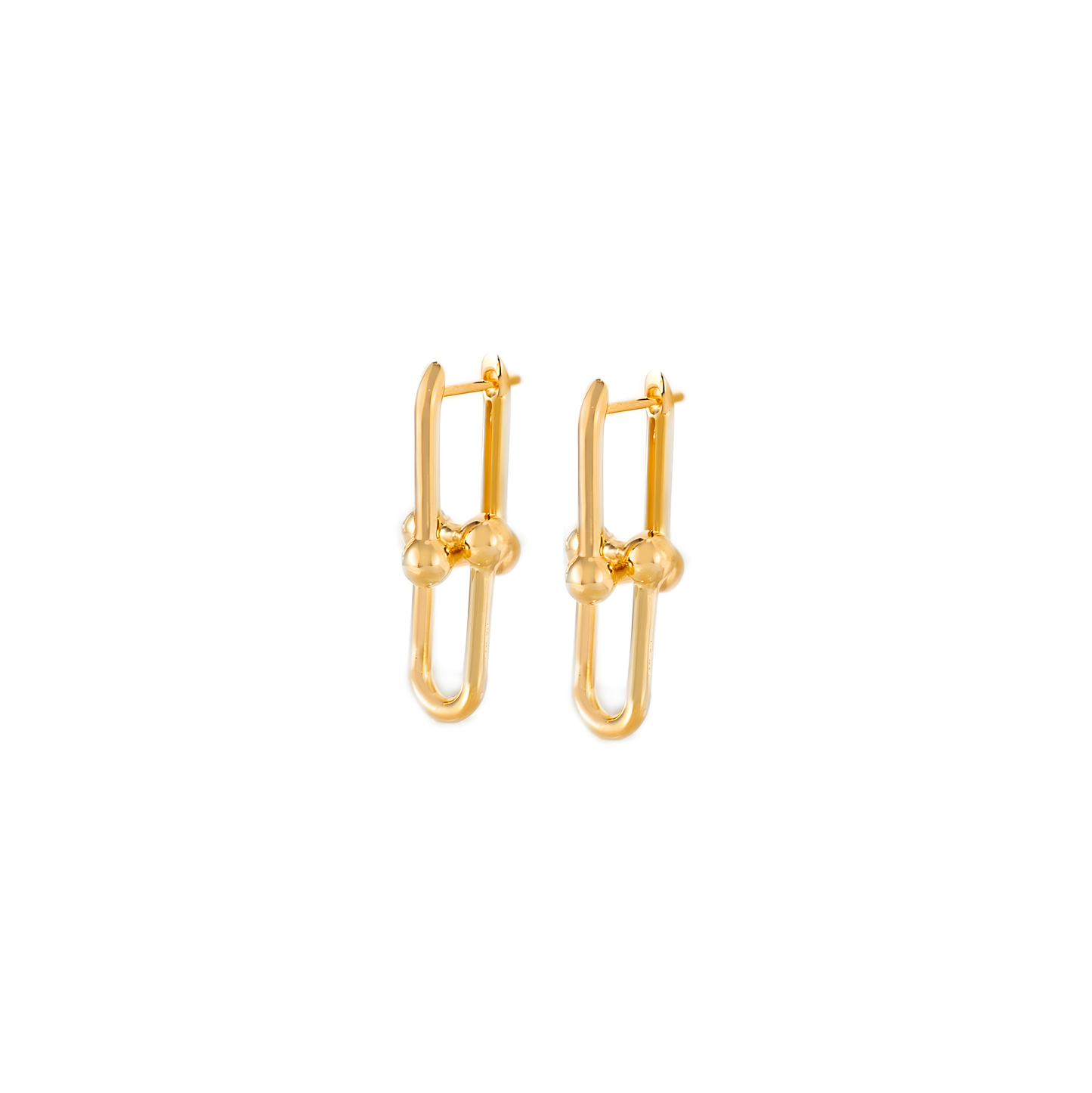 MINIMAL DOUBLE LINK EARRINGS