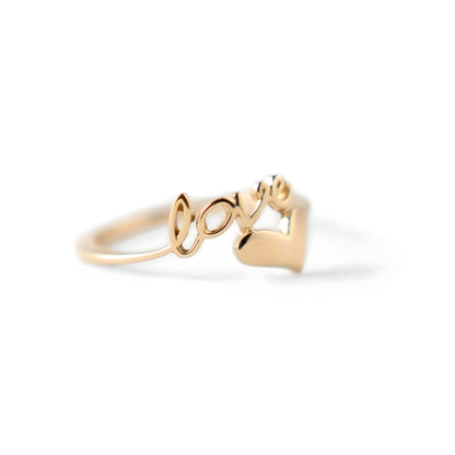 LOVE + HEART RING