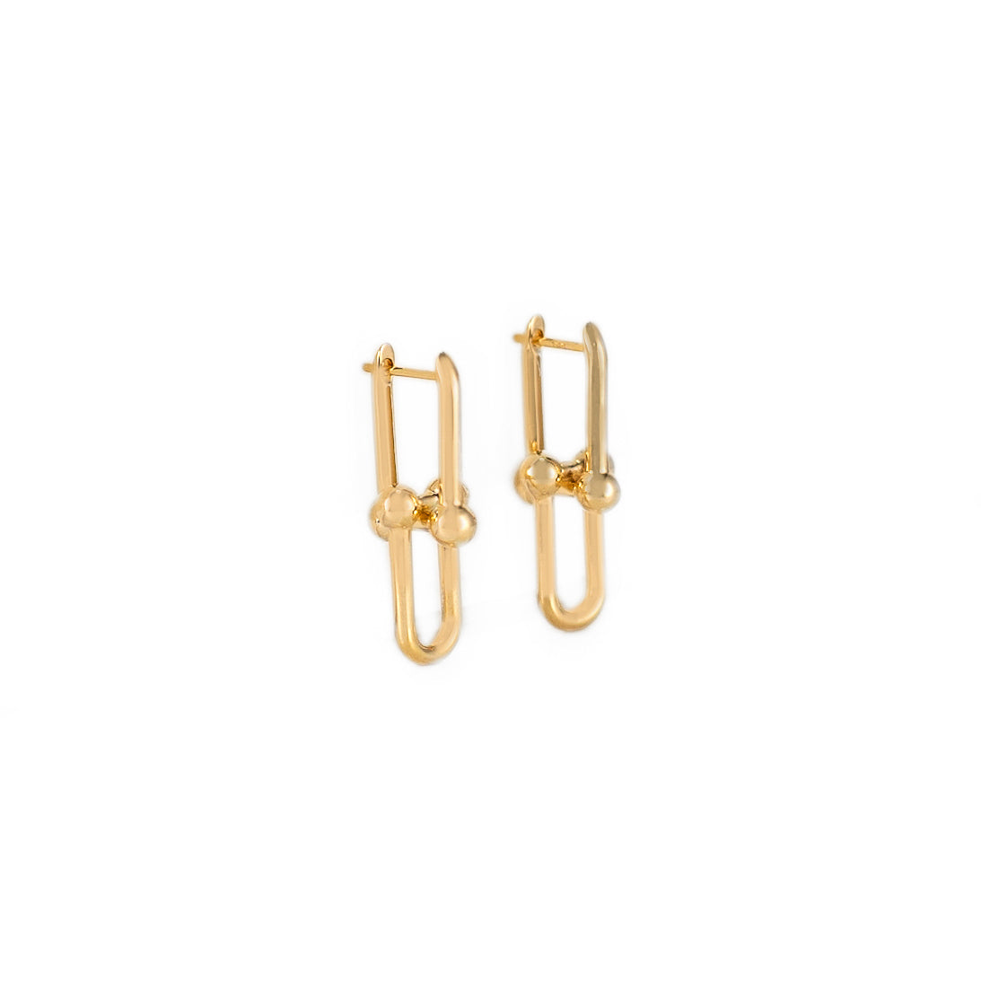 MINIMAL DOUBLE LINK EARRINGS