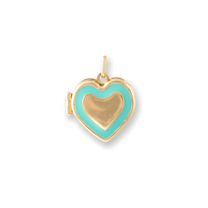 BLUE HEART LOCKET PENDANT