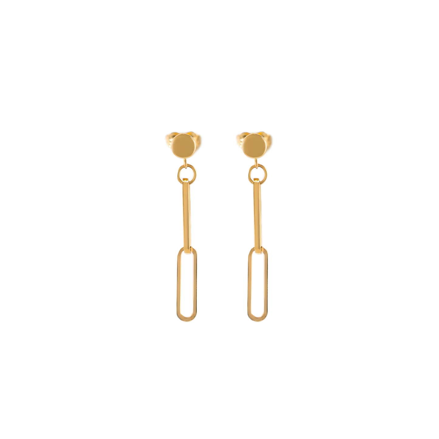 TEXTURED DOUBLE LINK EARRINGS