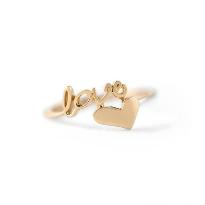 LOVE + HEART RING